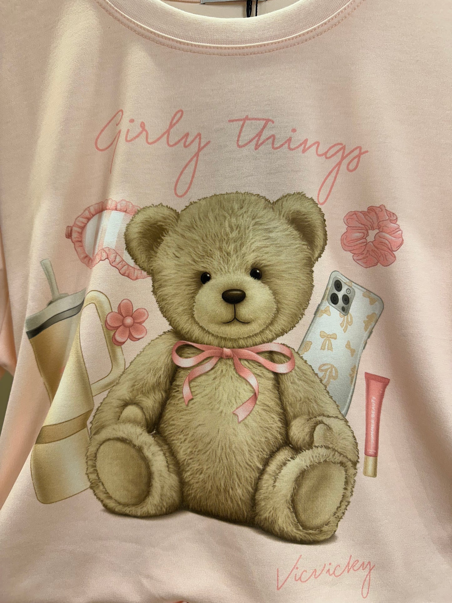 Pijama Teen Blusa e Short Rosa Claro - Vic Vick