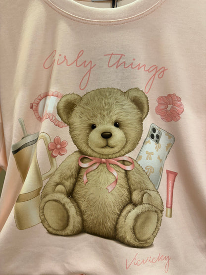 Pijama Teen Blusa e Short Rosa Claro - Vic Vick