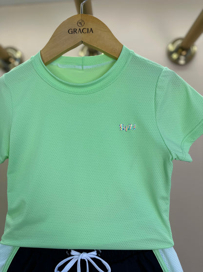 Conjunto Infantil Blusa Maria Sakay Conexão e Short Lorena Eclética Conexão - Siri Sport