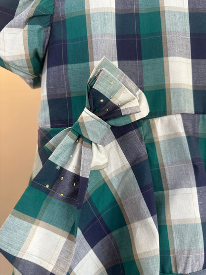 Conjunto Bebê Vestido Xadrez Verde - Charpey