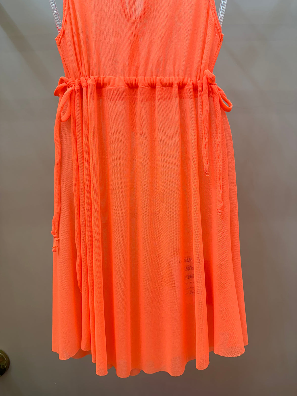 Vestido Infantil Tule Larissa Laranja Fluor - Siri Kids