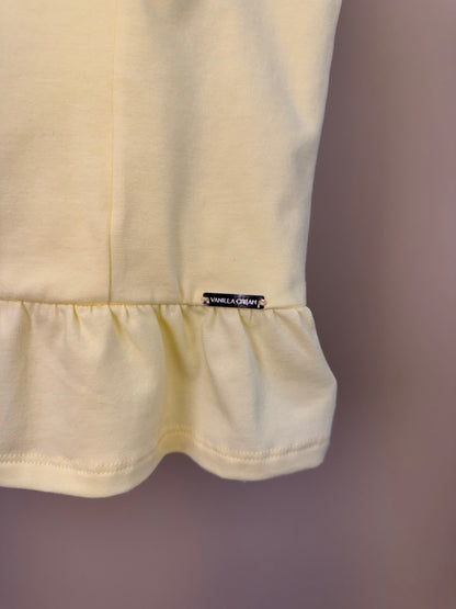 Blusa Teen Regata Amarela Com Babado - Vanilla Cream
