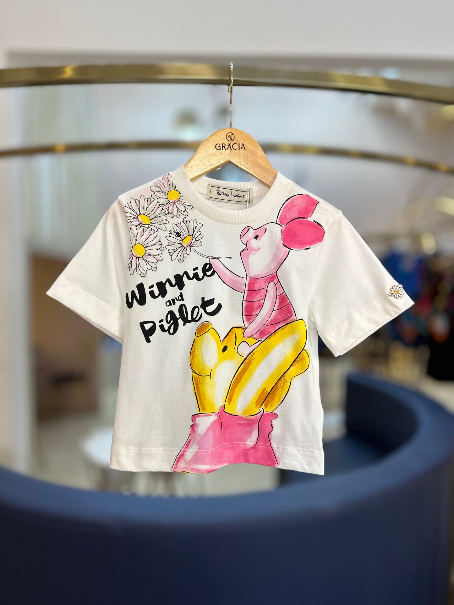 Conjunto Infantil T-Shirt Pooh e Balonê Rosa - Animê