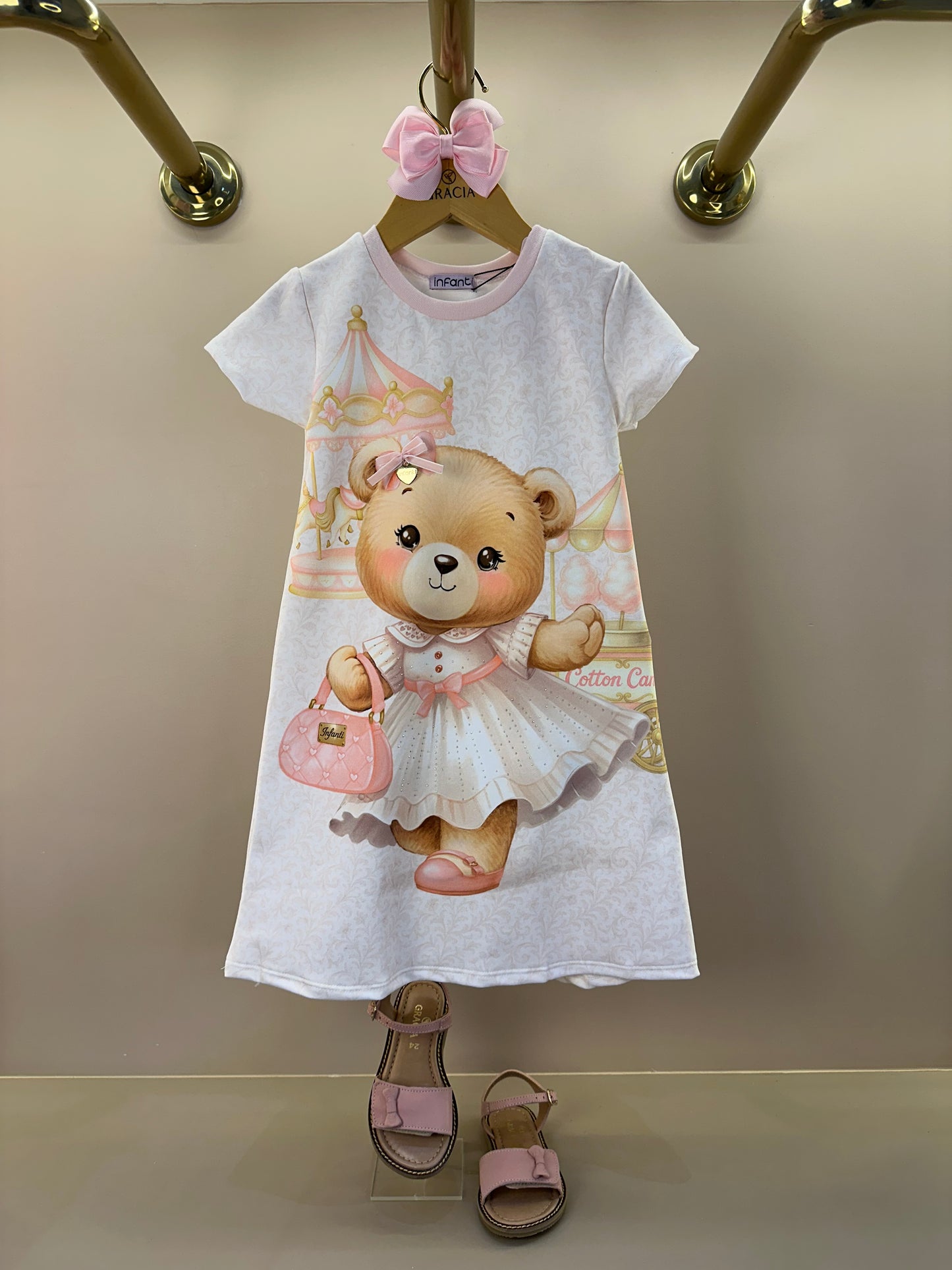 Vestido Infantil Ursa Carrossel - Infanti