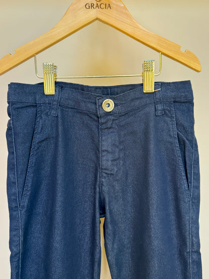 Calça social skinny de sarja marinho - Dame