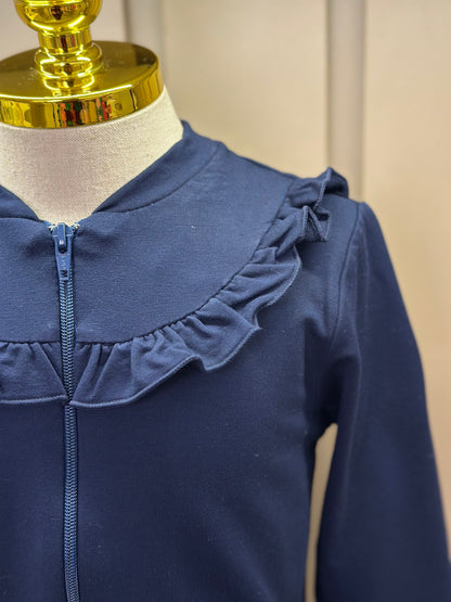 Conjunto Infantil Moletinho Algodão Blusa Zíper e Calça Montaria Marinho - Beabá