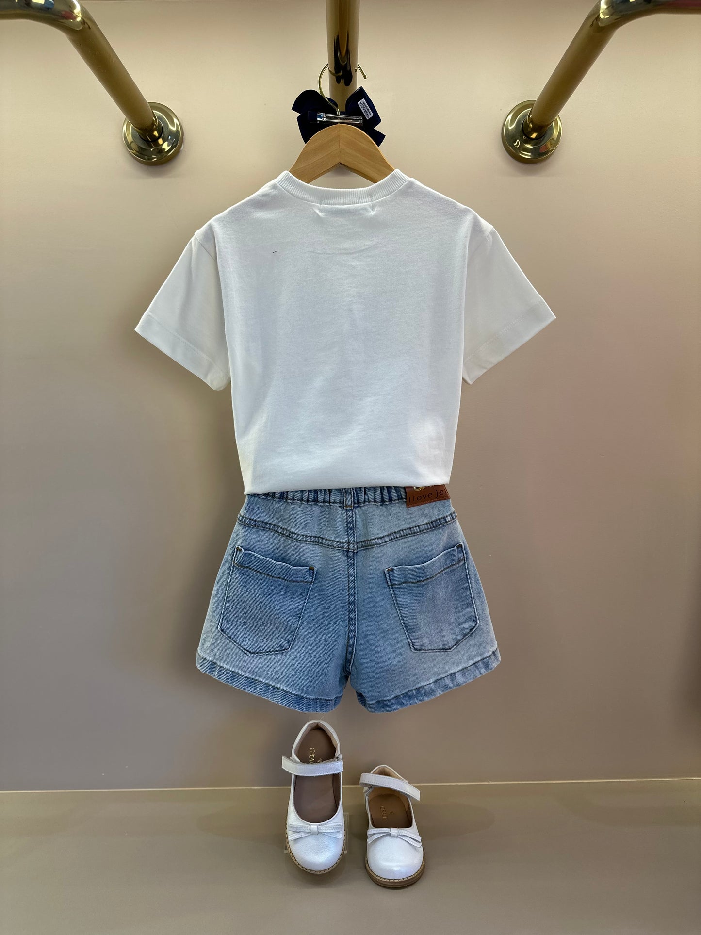 Conjunto Infantil Blusa Mickey e Minnie e  Shorts Jeans Two - Animê