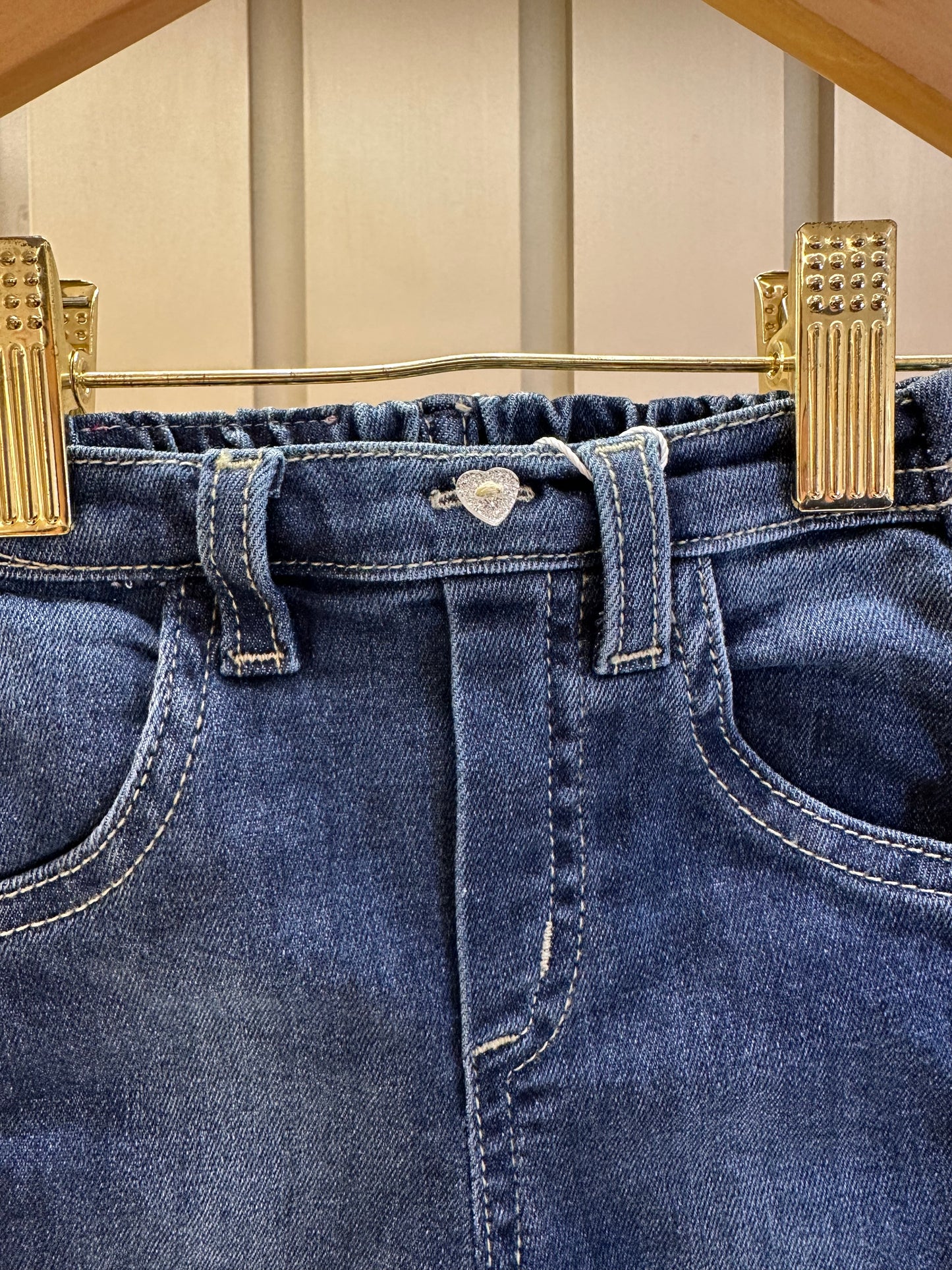 Calça Jeans Bebê Estampada Leve Com Elastano - Um Mais Um