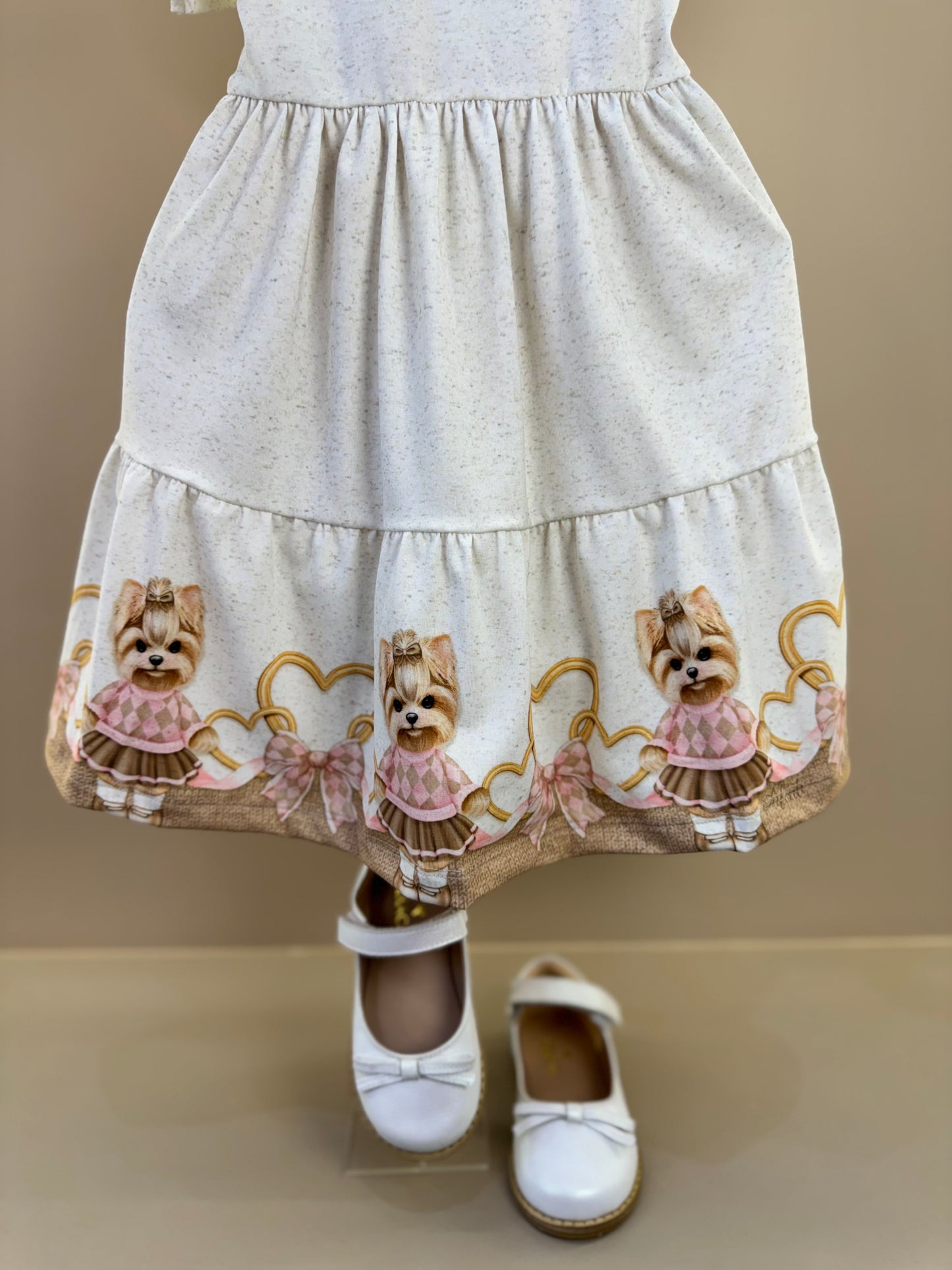 Vestido Infantil em Malha Power Bege Claro - Infanti