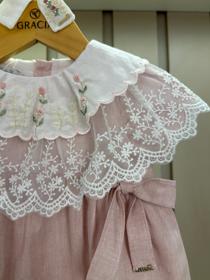 Pimpão Bebê Renda Bordado Flores  - Roana