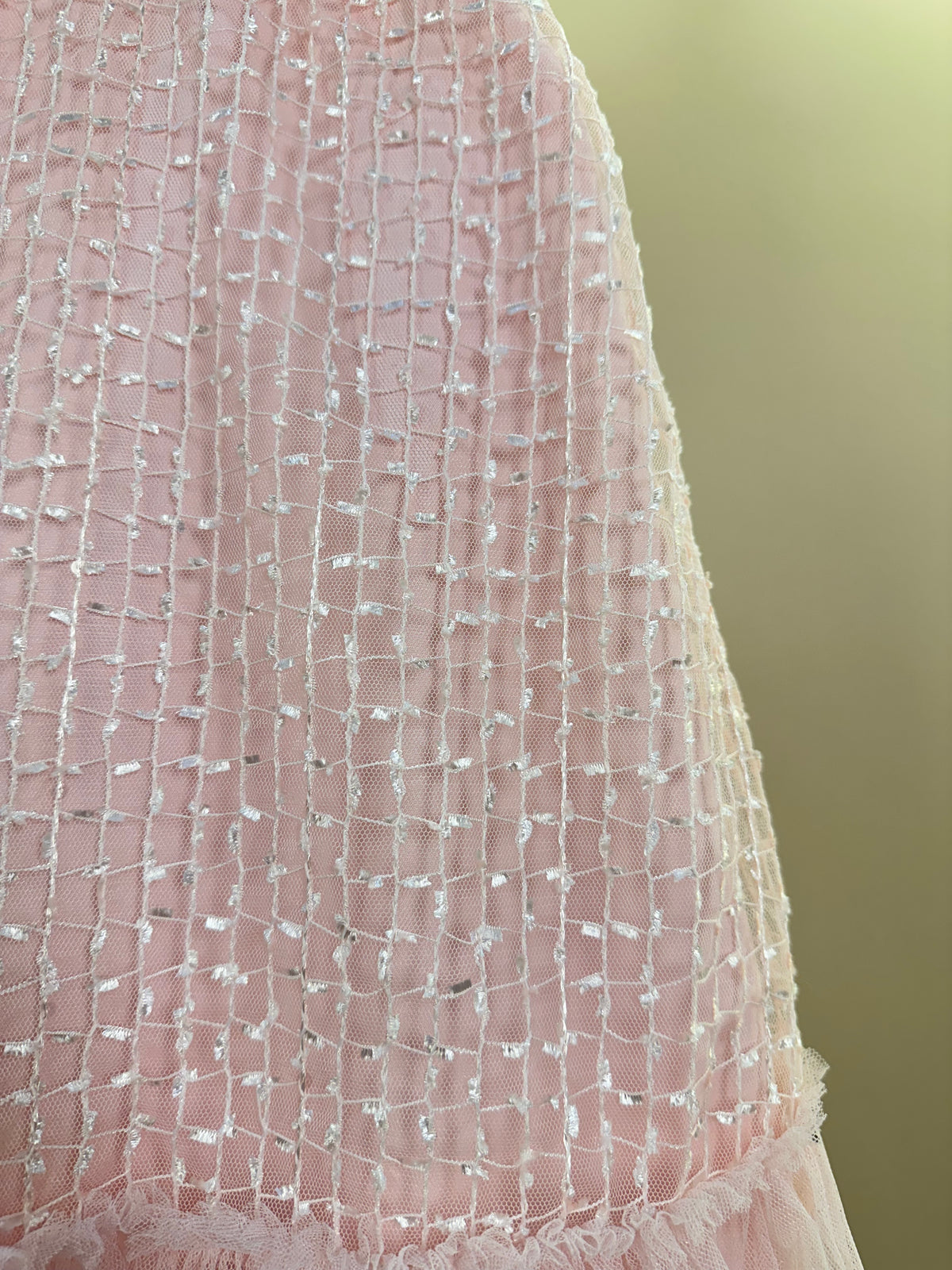 Vestido Infantil Texturizado Em Tule Rosa - Petit Cherie