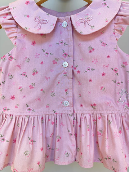 Blusa Infantil Peplum Mini Flores - Pituchinhus
