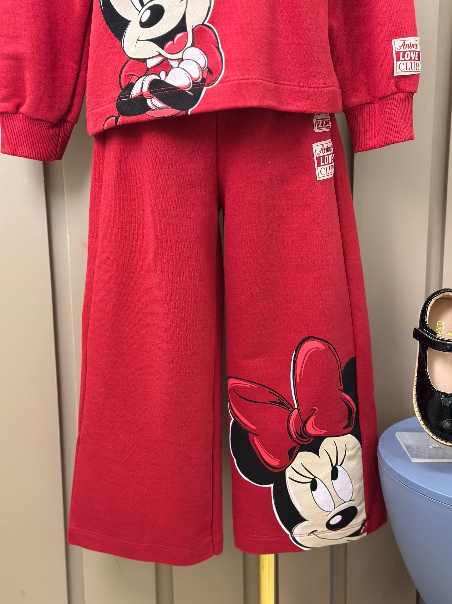 Conjunto Infantil Casaco e Calça Minnie Vermelho Berry - Animê