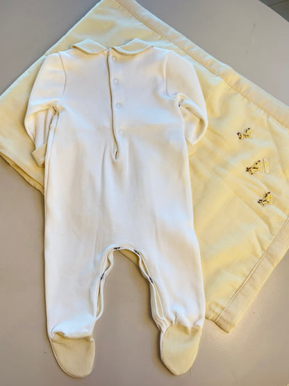 Saída de Maternidade Algodão Girafinha Amarelo - Roana