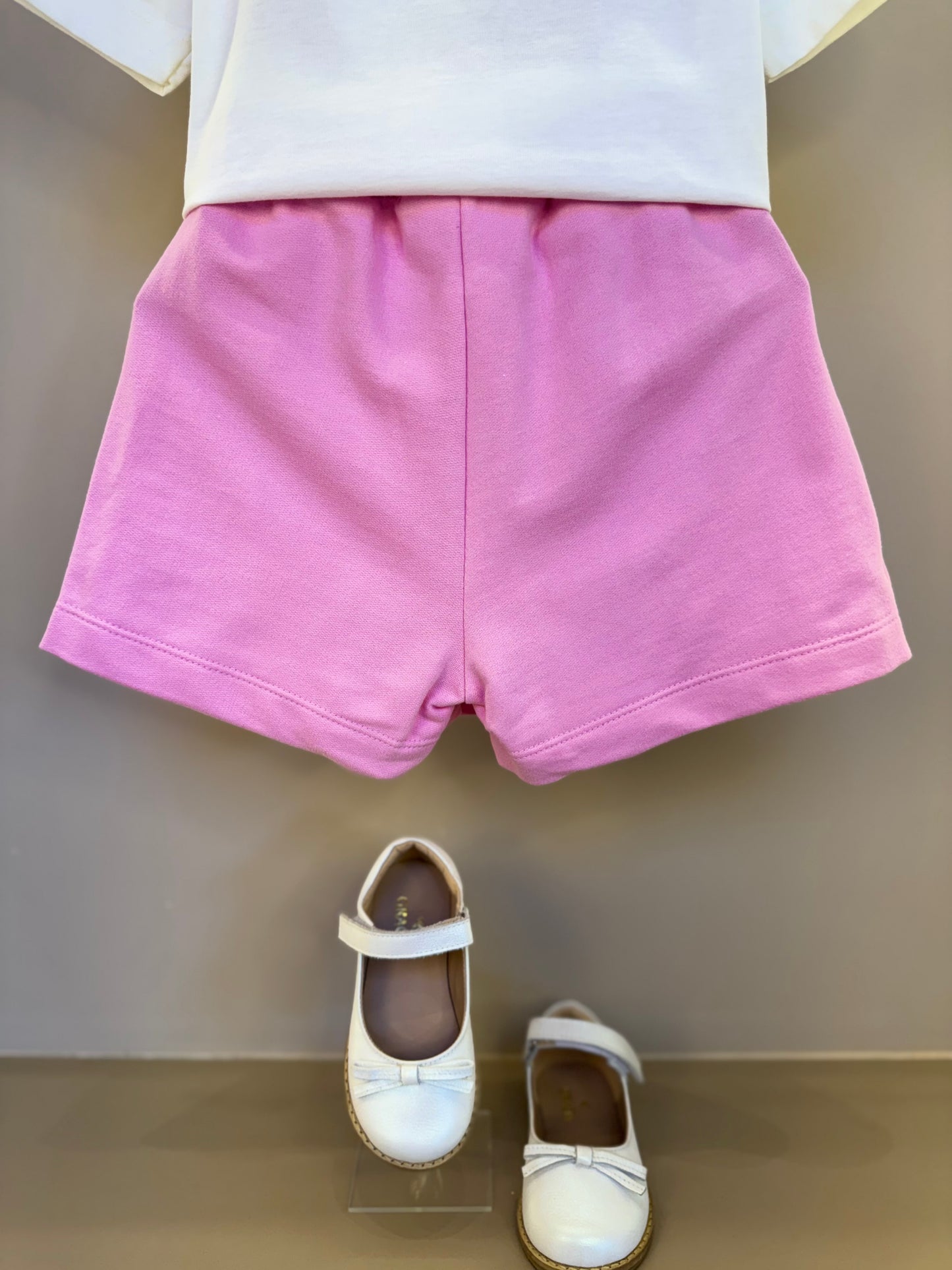 Conjunto Infantil Blusa Tea Party e Shorts Rosa Girly - Animê Petite PRÉ-VENDA