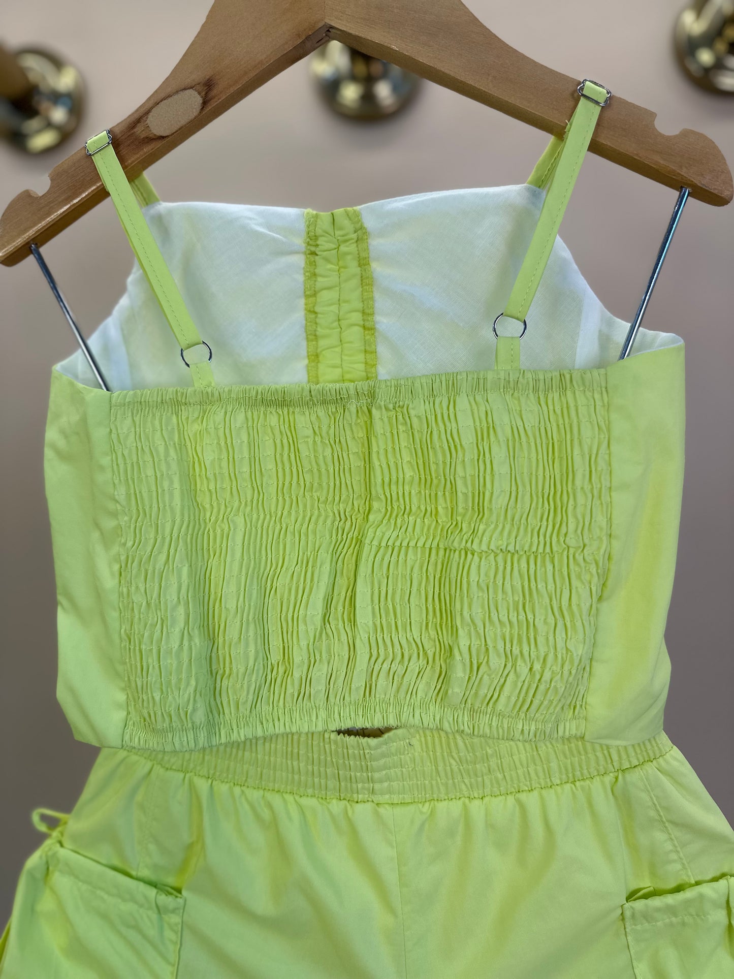 Conjunto Infantil  Algodão Blusa Drap e Shorts Bolsos Lima - Petit Cherie