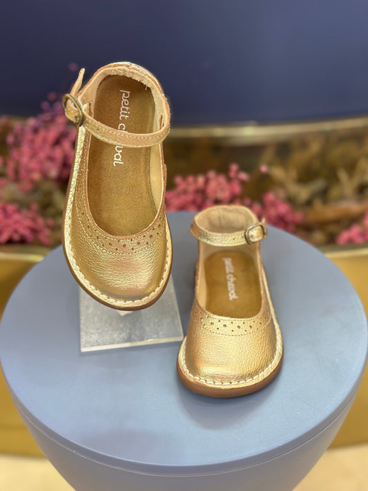Sapato Infantil Patinete Doré - Petit Cheval