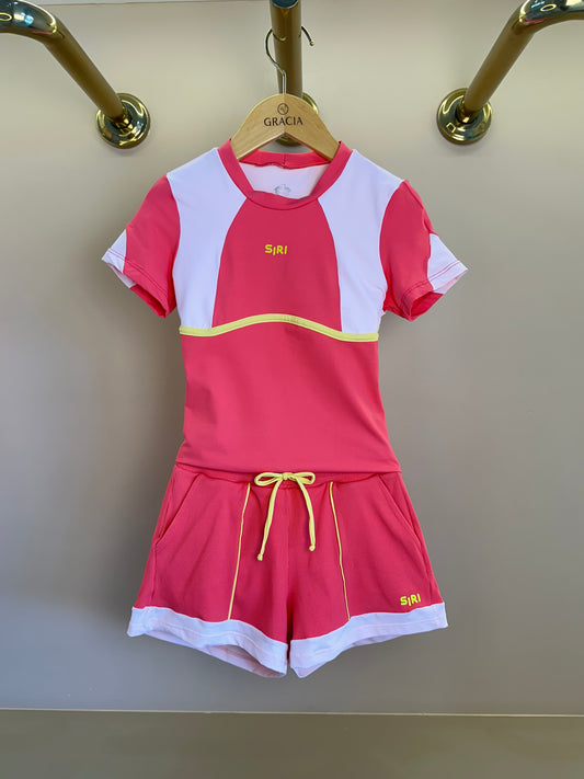 Conjunto Infantil Blusa Maitê Chloe e Shorts Maitê Beach Tennis - Siri Sport