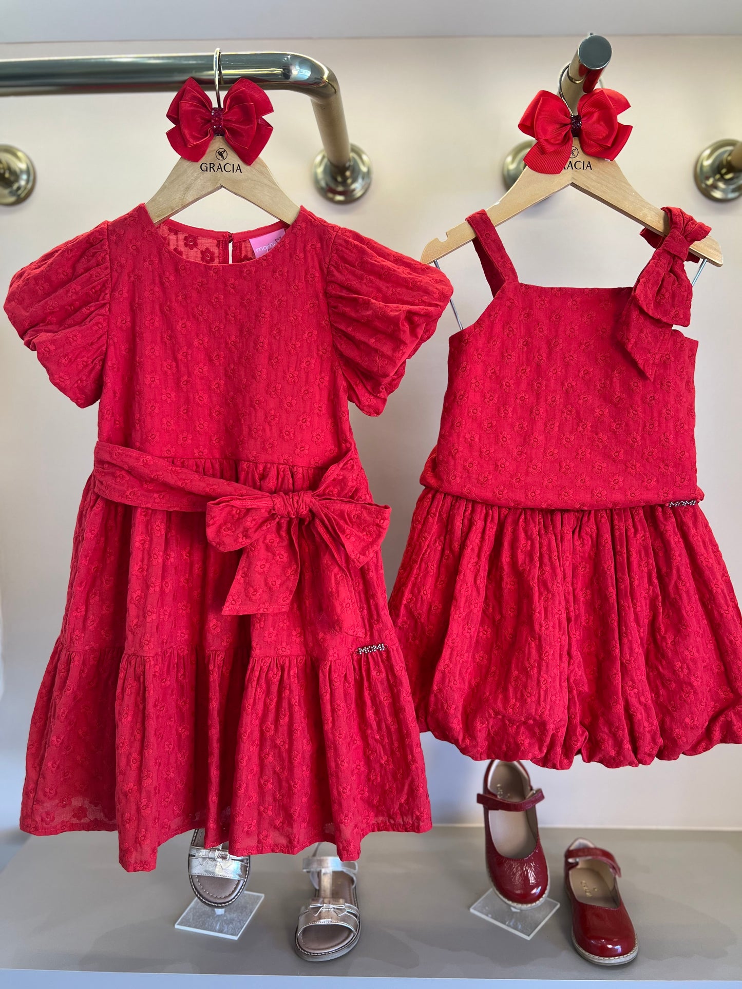 Vestido Infantil Mangas Balonê Laise - Momi