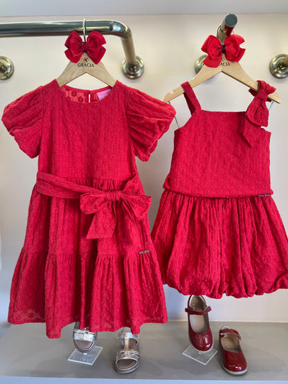 Vestido Infantil Mangas Balonê Laise - Momi