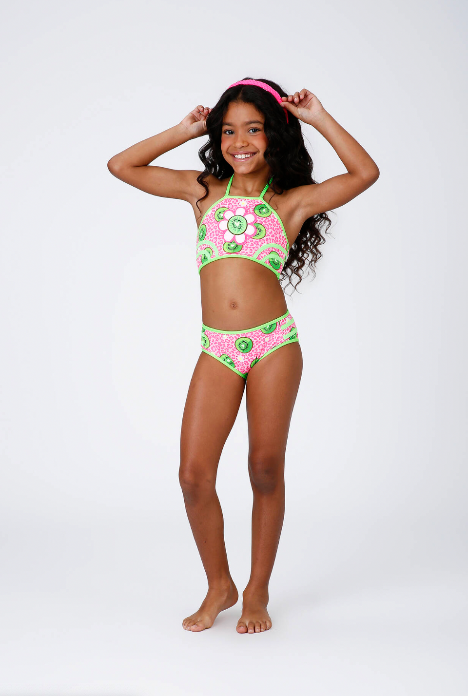 Biquíni Infantil Cropped Julia Aplic Est Kiwi - Siri Kids