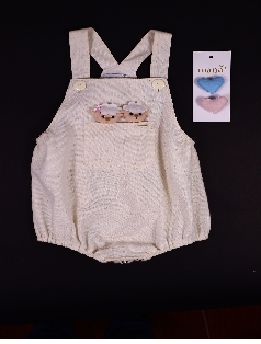 Jardineira Bebê Revelação Ovelha - Roana