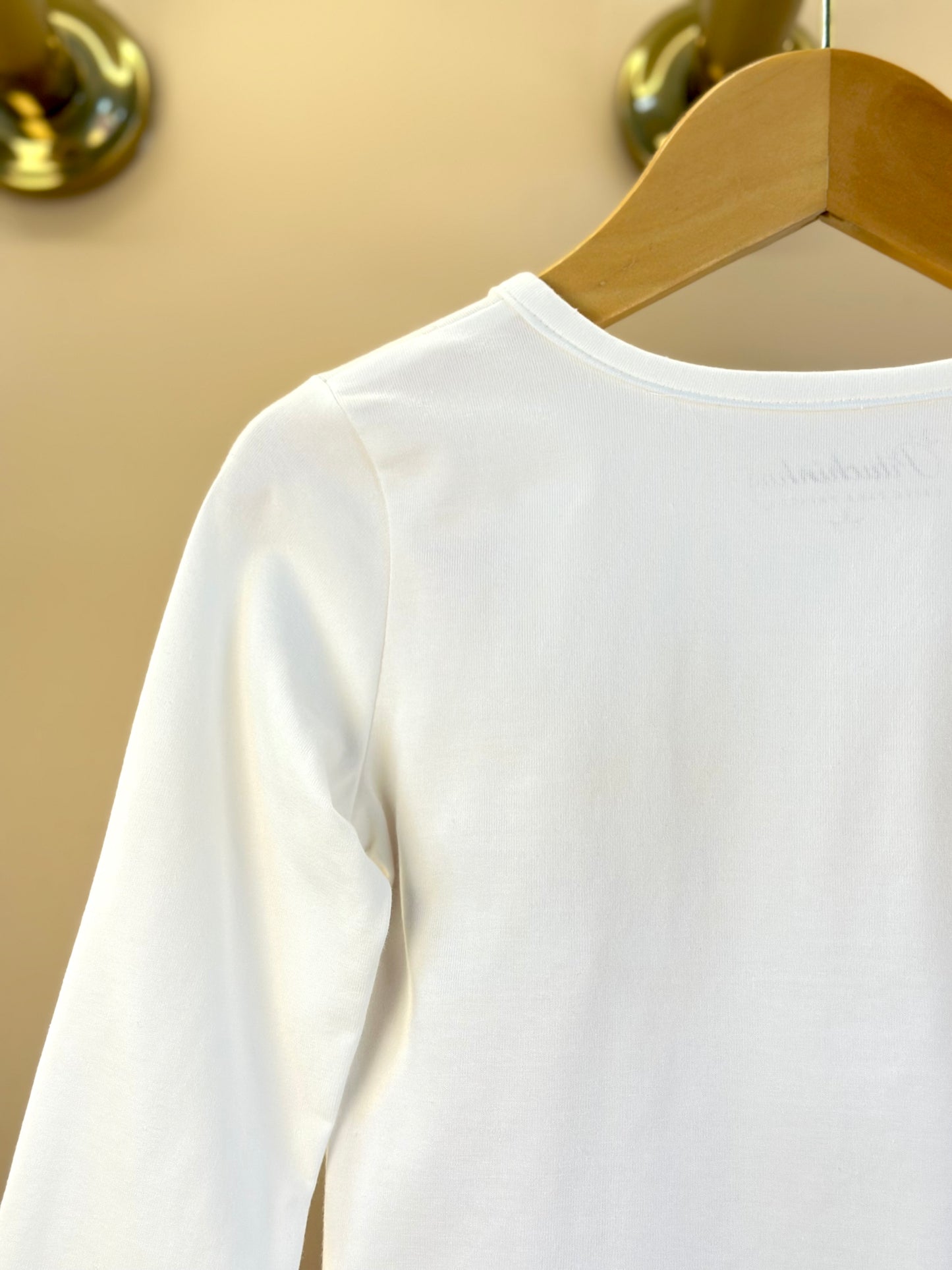 Blusa Infantil Cotton Bolsa Pele Ursinha Off White - Pituchinhus