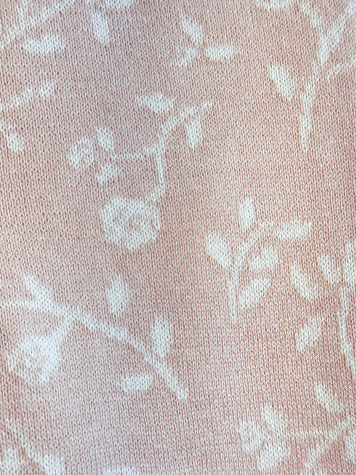 Legging Infantil Tricot Floral Rosa Mel - Pituchinhus