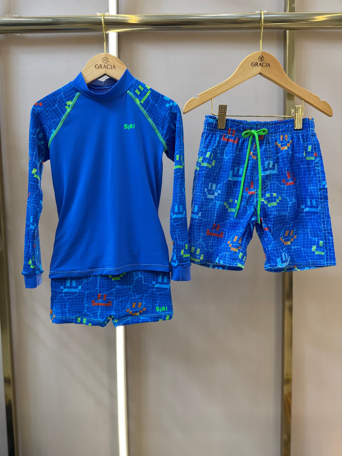 Conjunto Infantil Blusa ML e Sunga Lucca Aqua Play - Siri Kids