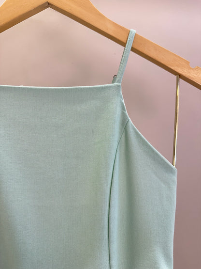 Vestido Teen Com Alças Finas e Saia Evasê - Vanilla Cream