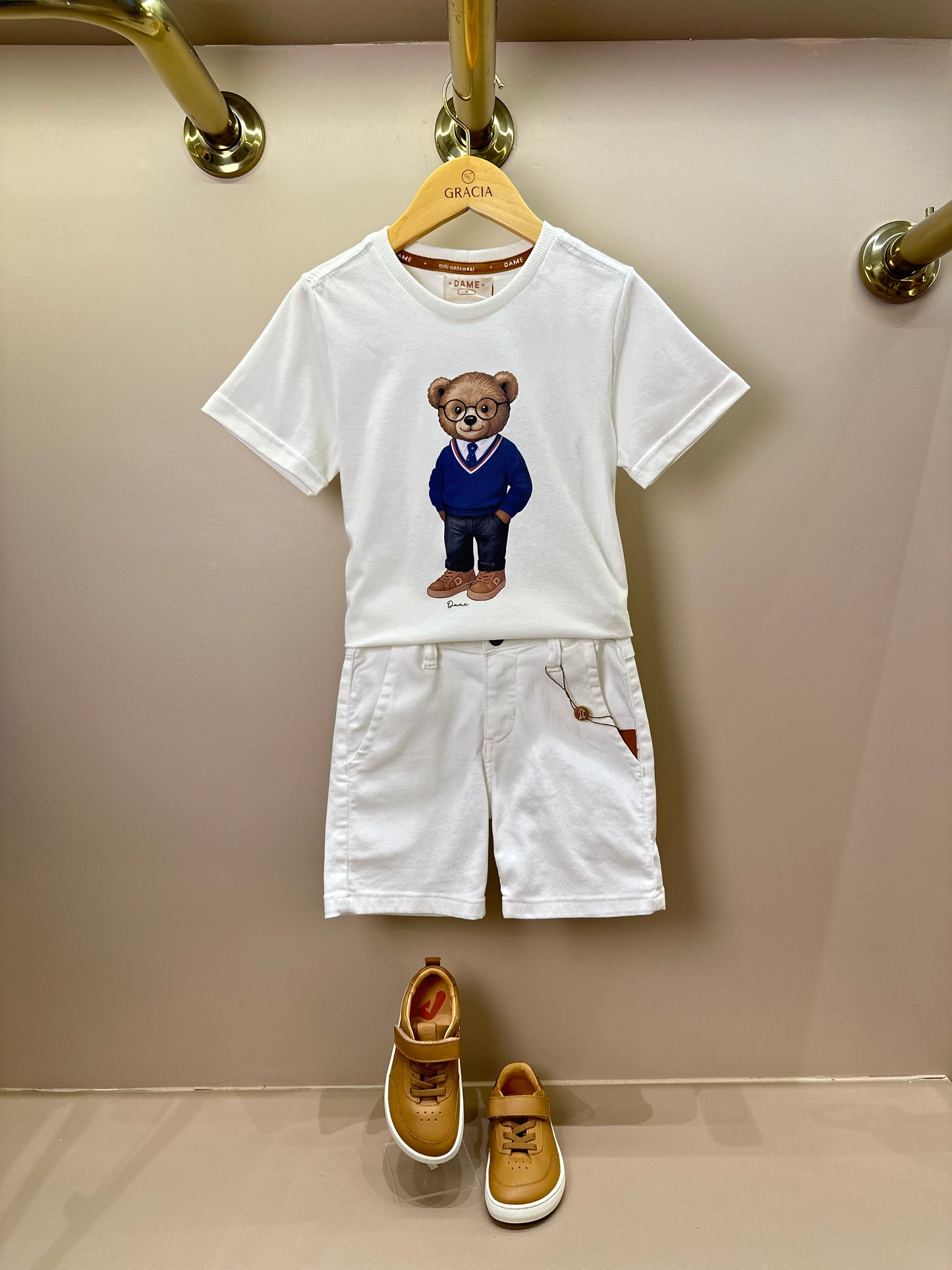 Camiseta Infantil Algodão Teddy University - Dame