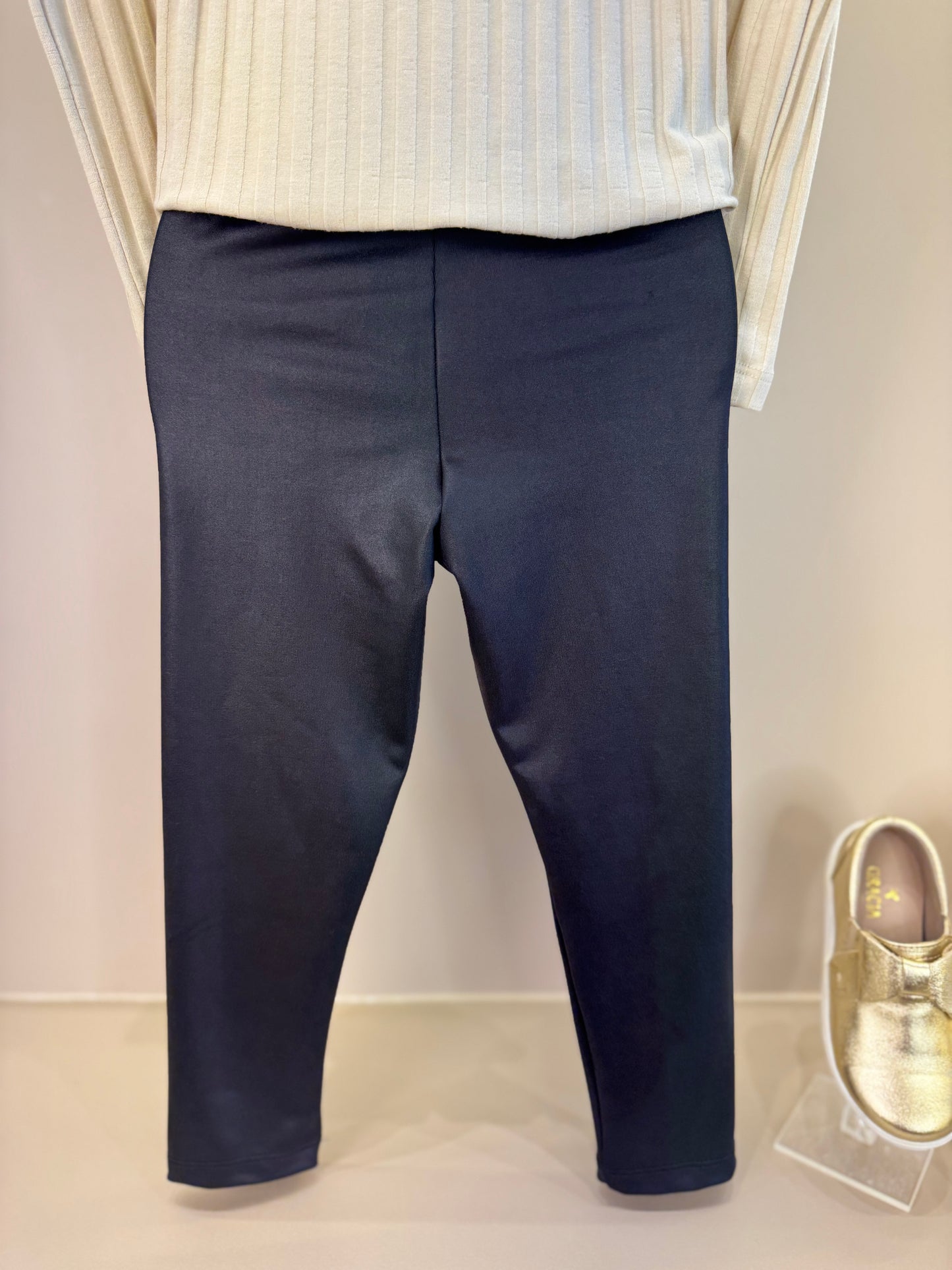 Conjunto Infantil Blusa Malha com Botões e Calça Legging Resinada - Um Mais Um