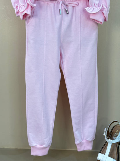 Conjunto Infantil Blusa e Calça Comfy com Ursinhos Rosa - Gabriela Aquarela