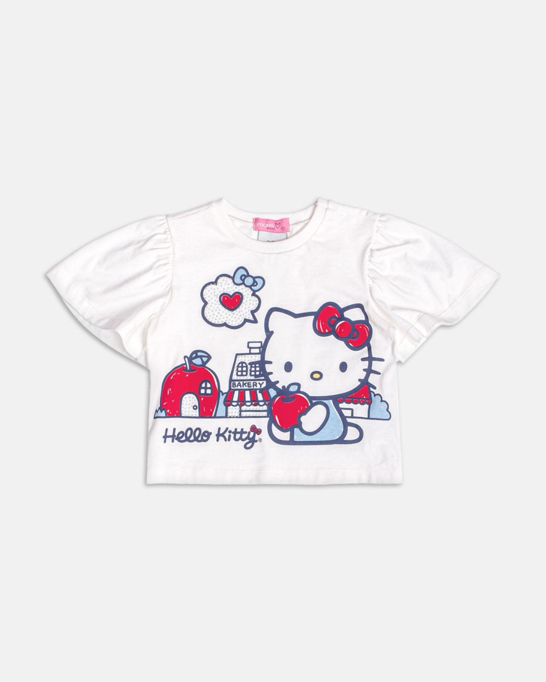 Blusa Infantil Hello Kitty Azul Strass - Momi