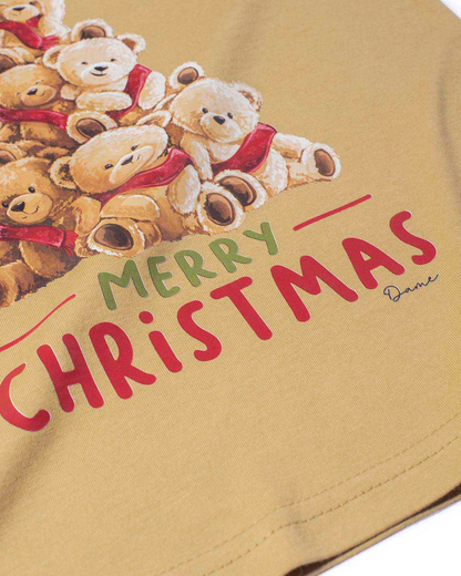 Camiseta Infantil Algodão Teddy Natal - Dame