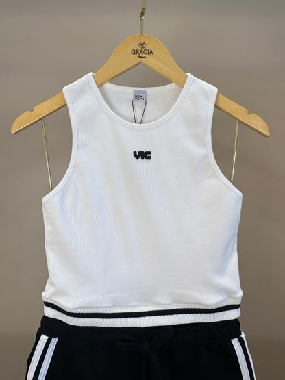 Conjunto Teen Blusa Liz e Short-Saia Moletom - Vic Vick