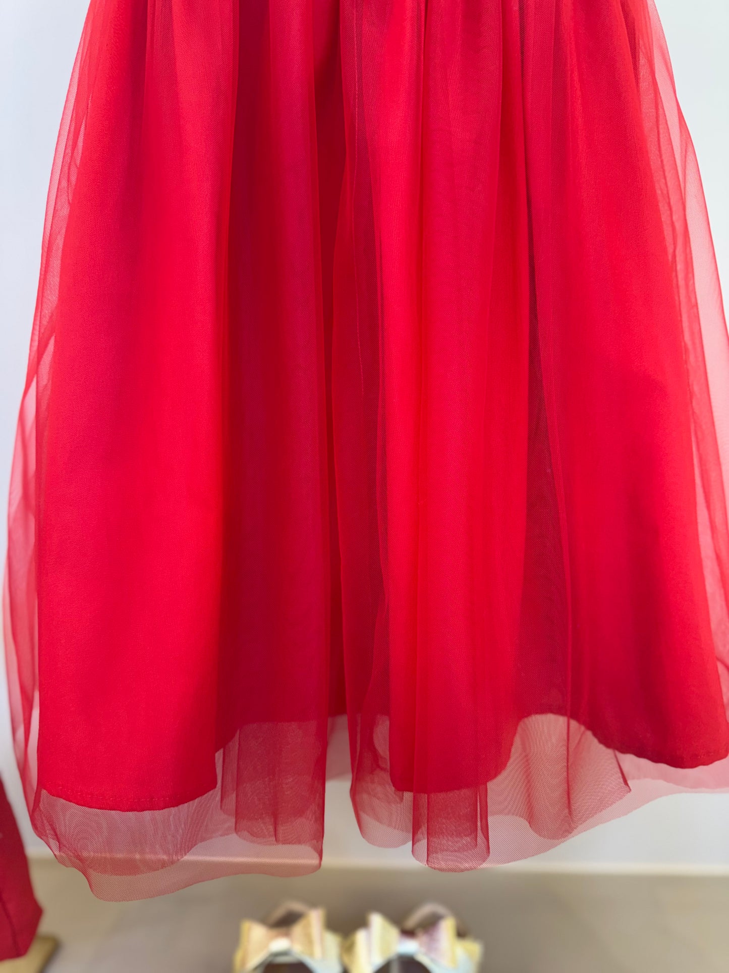 Vestido Infantil Festa Tule Lacinhos Bordados - Pituchinhus