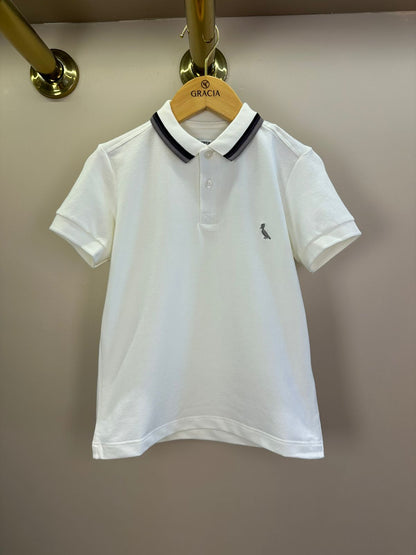 Polo Infantil Piquet Básica Off White - Reserva Mini