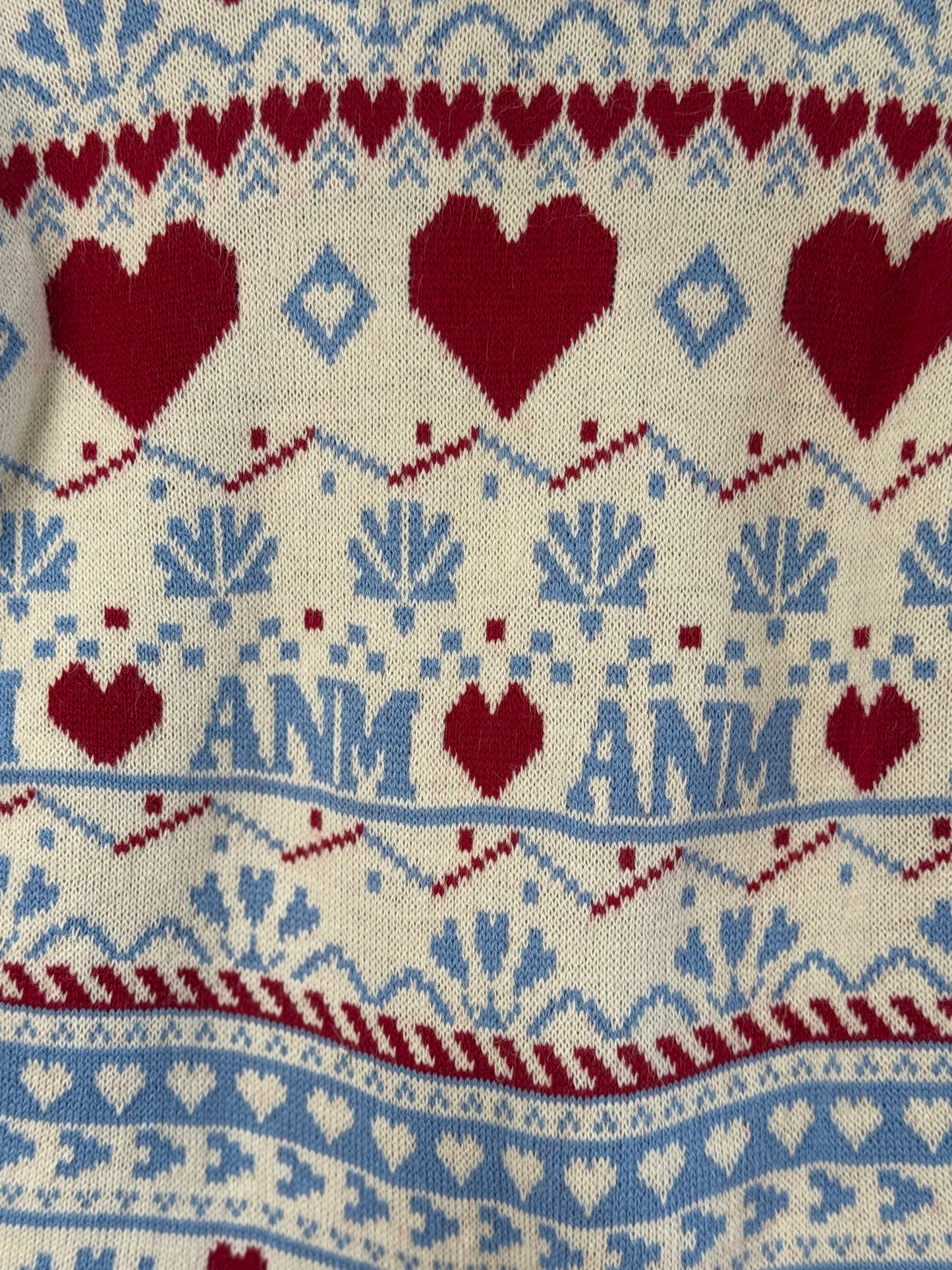 Colete Infantil Tricot Corações - Animê