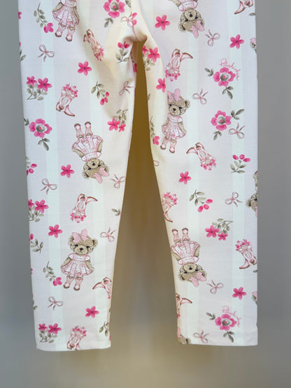 Legging Infantil Flores & Ursinhas - Pituchinhus