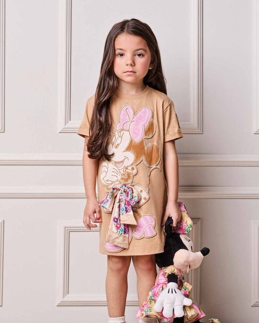 Vestido Infantil Minnie com Lenço - Animê