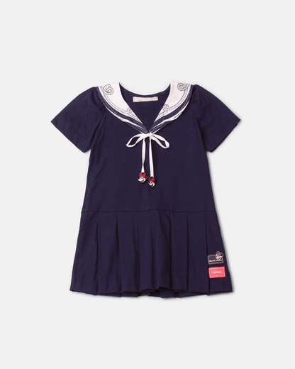 Vestido Infantil Minnie Lenço Navy Marinho - Animê