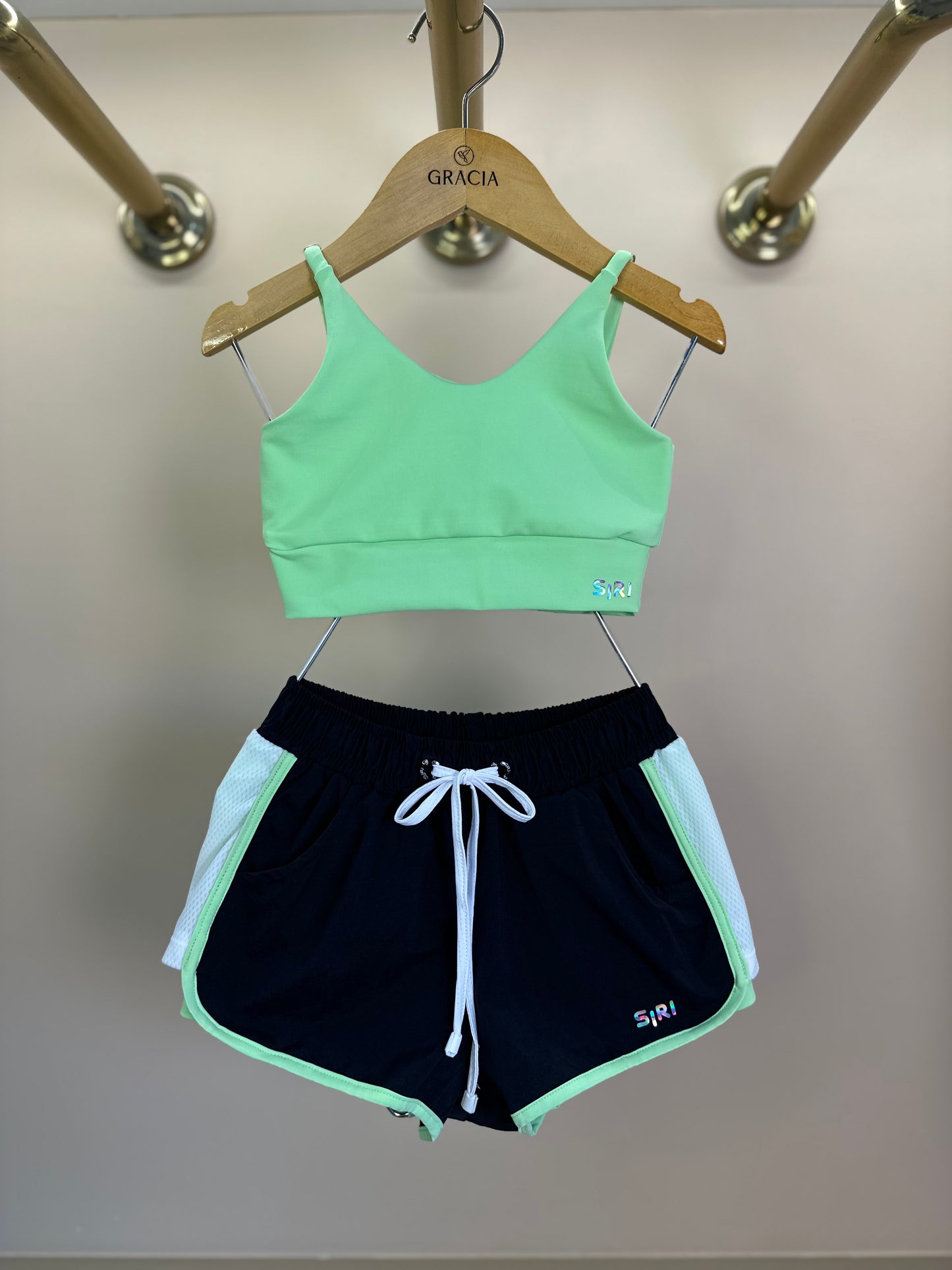 Conjunto Infantil Top Sara Maxxi Conexão e Short Infantil Lorena Eclética Conexão - Siri Sport