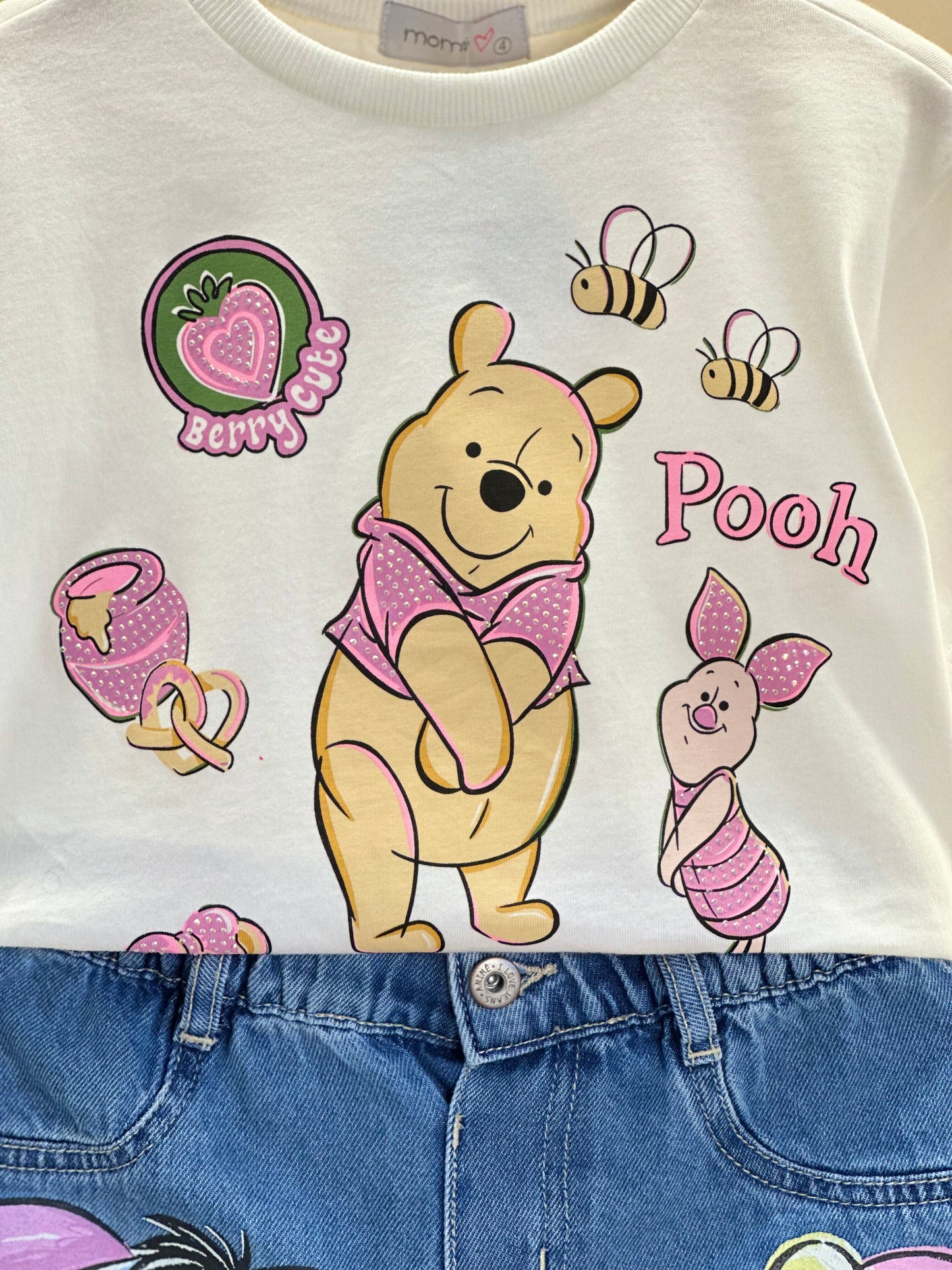 Blusa Infantil Ursinho Pooh Pérola - Momi Mini