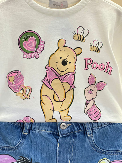 Blusa Infantil Ursinho Pooh Pérola - Momi Mini