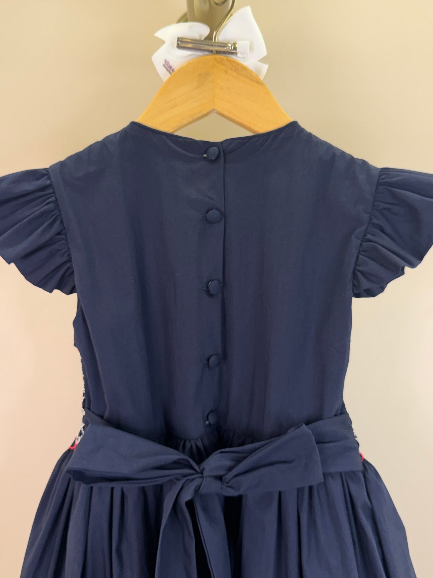 Vestido Infantil Clássico Algodão Ísis Marinho - Gracia