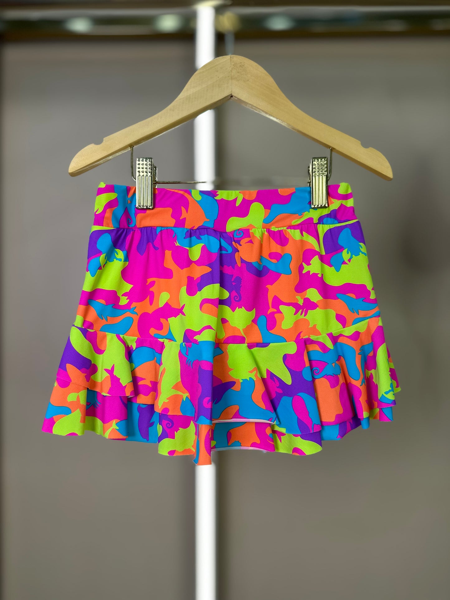 Saia-shorts Infantil Amanda Oceano Camuflado - Siri Kids