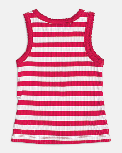 Conjunto Infantil Regata Patch Cerejinha e Shorts Vermelho - Momi