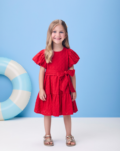 Vestido Infantil Mangas Balonê Laise - Momi