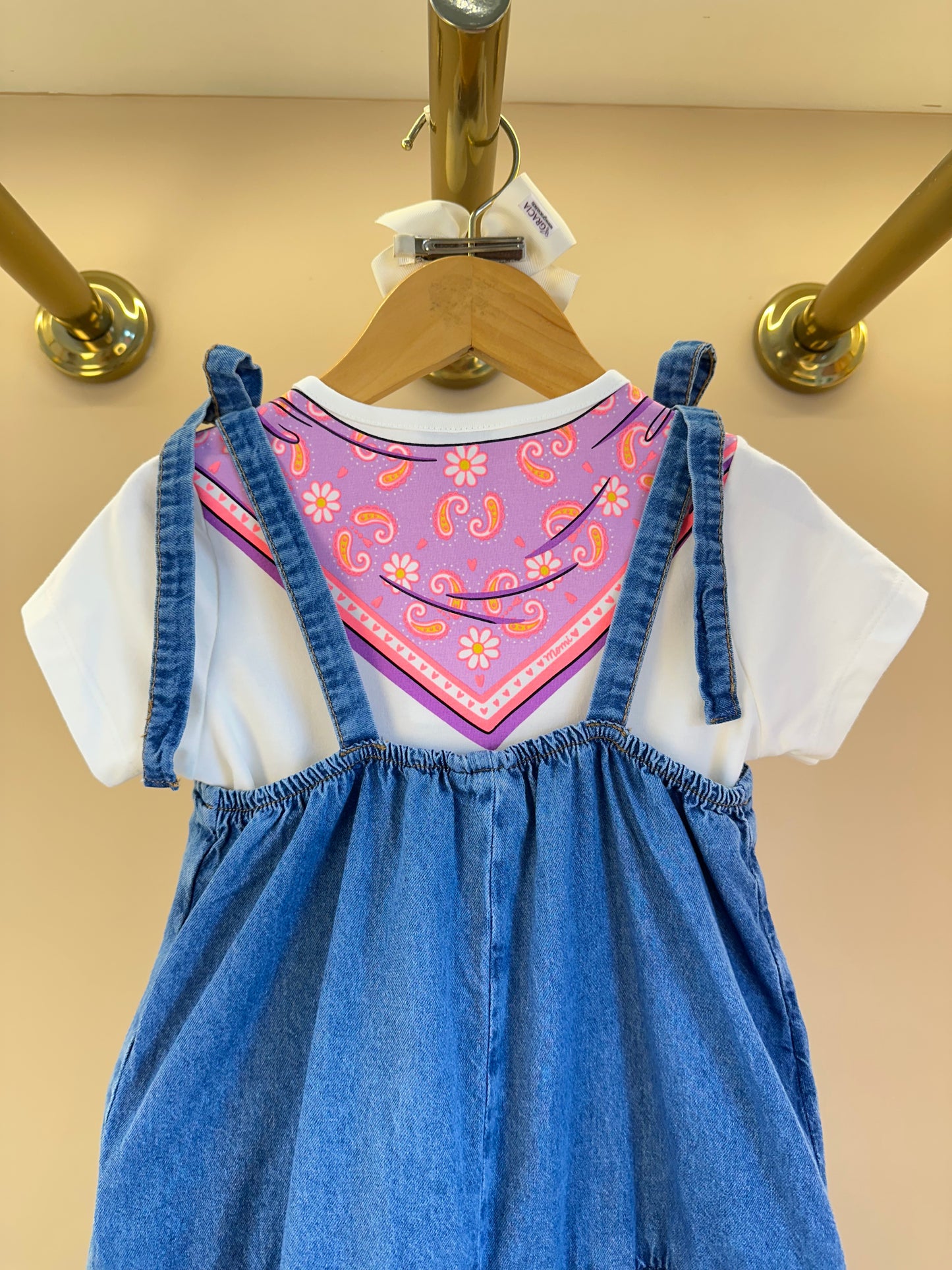 Salopete Infantil Jeans Saia Balonê - Momi